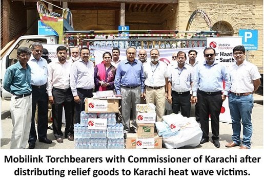 Mobilink Helps Karachi Battle the Heat "Karachiites and neighboring"