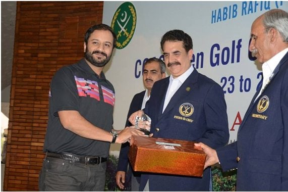 Mr. Imran Janjua GM Corporate Communications at PTCL received trophy