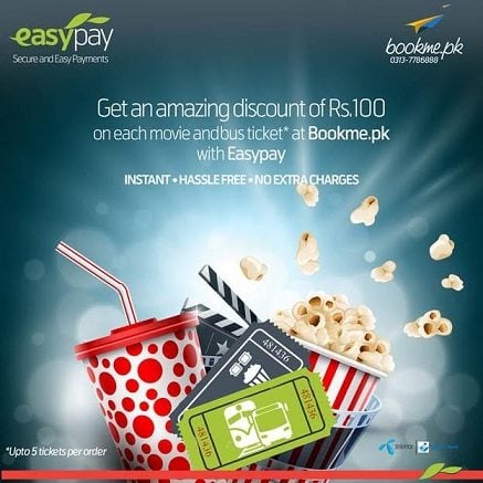 Easypaisa partners with Bookme.pk to make online Movie and Bus ticket