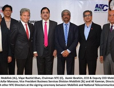 NTC Signs Agreement with Mobilink for Provision of GSM/3G/ICT Services