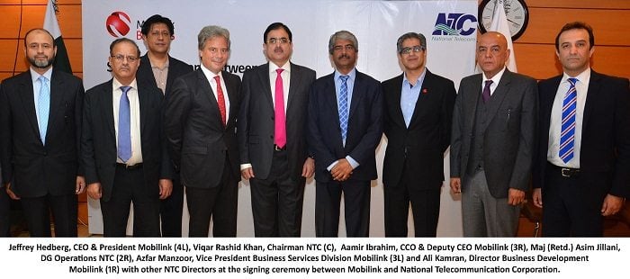NTC Signs Agreement with Mobilink for Provision of GSM/3G/ICT Services