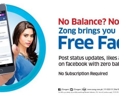 Zong Brings Free Internet in Partnership with Facebook