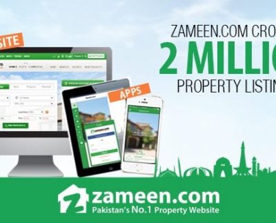 Zameen.com database exceeds 2 million property listings