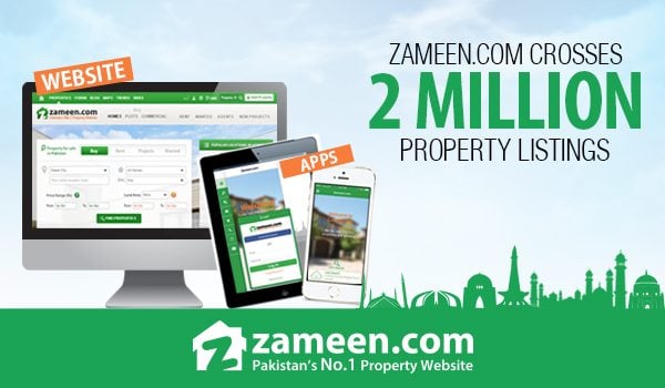 Zameen.com database exceeds 2 million property listings