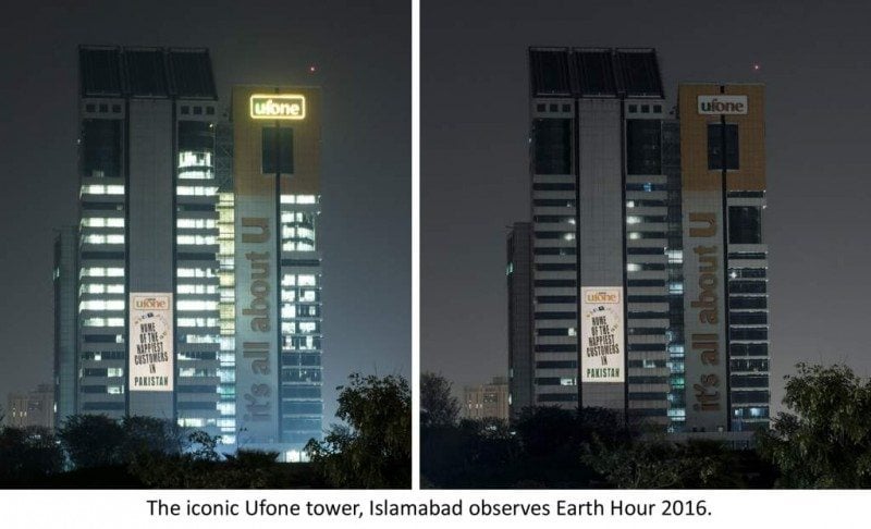 UFONE PLEDGES TO SUPPORT EARTH HOUR 2016