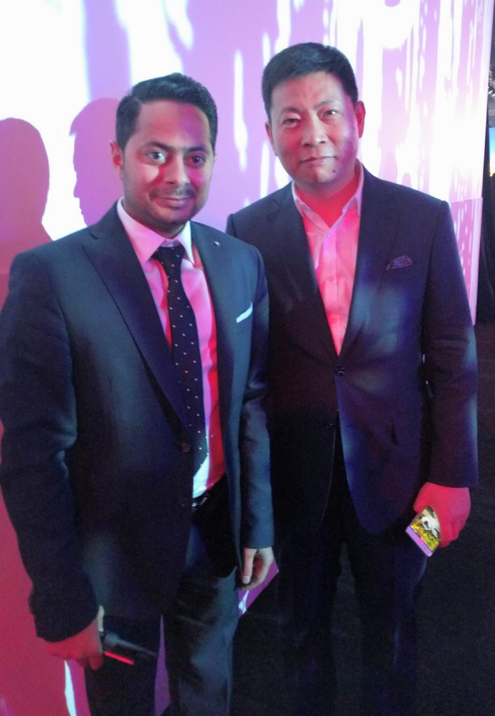 Mr. Fraz ( Head Of Marketing) With Mr. Richard Yu ( CEO OF Huawei)