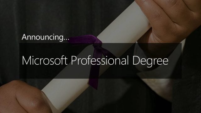 Microsoft Professional Certification now Offers Degree Program