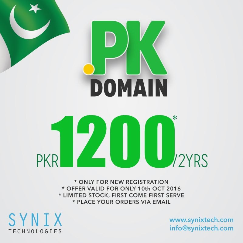 Buy .PK Domain for Rs.1200 Only