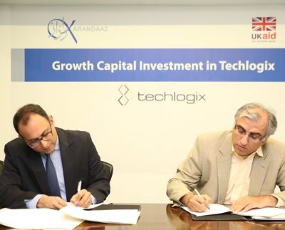 Karandaaz Pakistan has signed an agreement with Techlogix to invest USD 1.5million in the company with the vision to scale three new cloud-based
