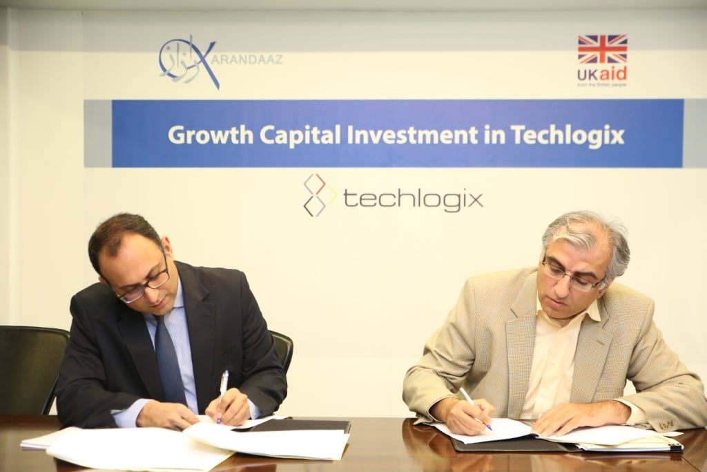 Karandaaz Pakistan has signed an agreement with Techlogix to invest USD 1.5million in the company with the vision to scale three new cloud-based