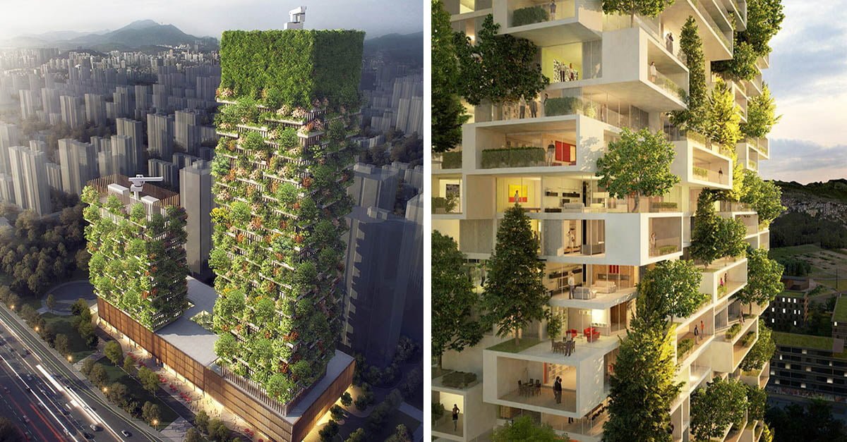 Like Milan and Italy, China is going to build vertical forests to get 60 kg oxygen a day produced by the forest to be built, and 25 tons of CO2 absorbed