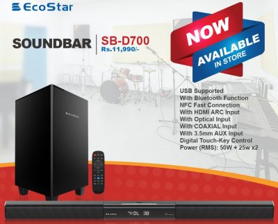 EcoStar is a nationwide brand of electronics which defines technological excellence in terms of its products. EcoStar recently launched its Sound Bar System