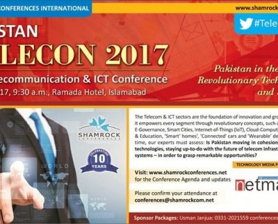 Continuing the legacy for the 10th year now, the Pakistan Telecommunication and ICT Conference (TeleCON 2017) is to be held 18th May, at the Ramada Hotel