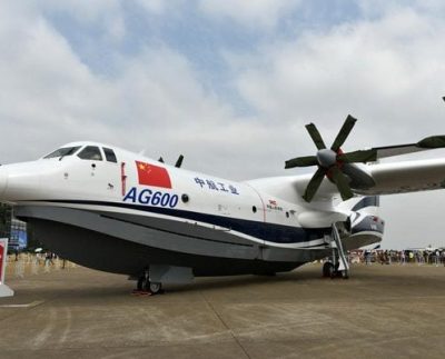 According to Official Xinhua News, maiden fight world's largest amphibious aircraft AG600, specially designed to extinguish forest fires and carry out