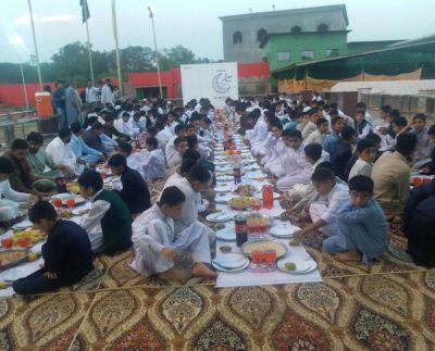 The orphans and old citizens were delighted to receive the EID gifts and sumptuous food for iftar and dinner. This activity gave the confidence