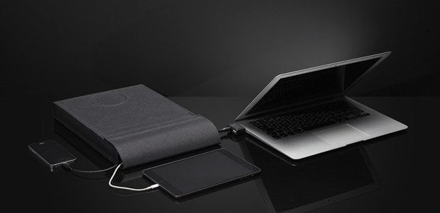 This Laptop sleeve can charge both your laptop and your phone