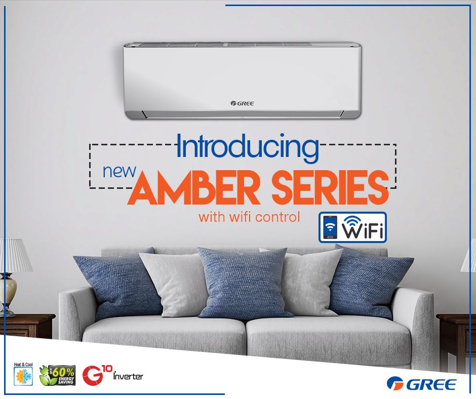 GREE has yet again launched a revolutionary range of superior, premium and economical Inverter ACs - Amber Series which is available