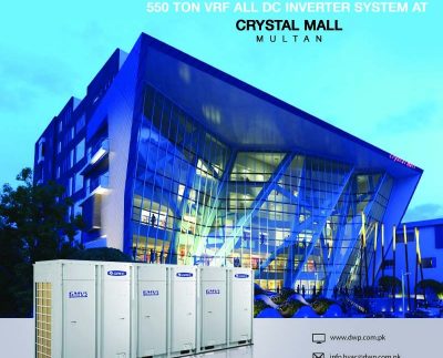 GREE - a globally leading enterprise of air-conditioners has recently signed a project of installing 550-ton VRF All DC Inverter systems at Crystal Mall
