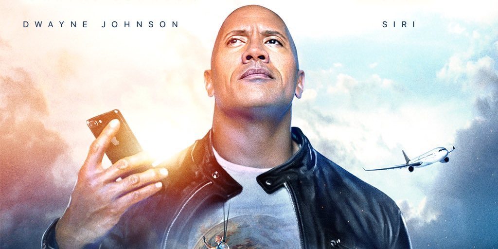 Siri with his co-star Dwayne Johnson is going to dominate your Monday