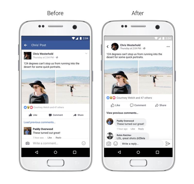 Facebook to Redesign its News Feed and add a gray bubble to show full comment