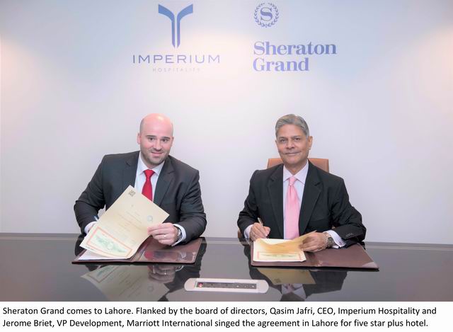 MARRIOTT INTERNATIONAL EXPANDS PRESENCE IN PAKISTAN WITH SIGNING OF SHERATON GRAND LAHORE 