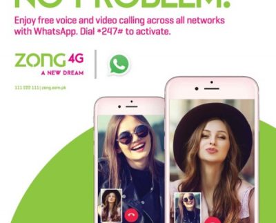 Zong 4G Offers Free, Unlimited Access On Whatsapp to Any Network