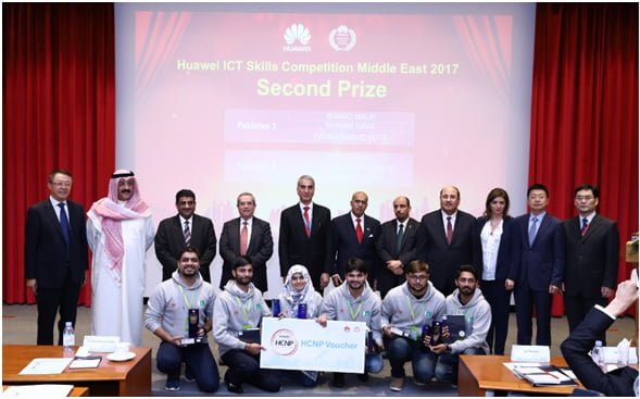 Pakistani Students awarded second prize at Huawei Middle East ICT Skills competition 2017 held in Shenzhen, China