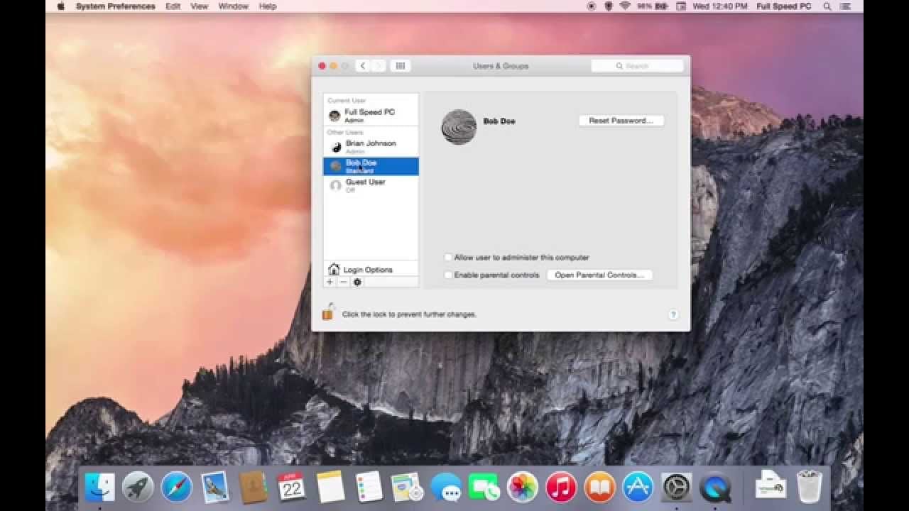 How to change username on a Mac