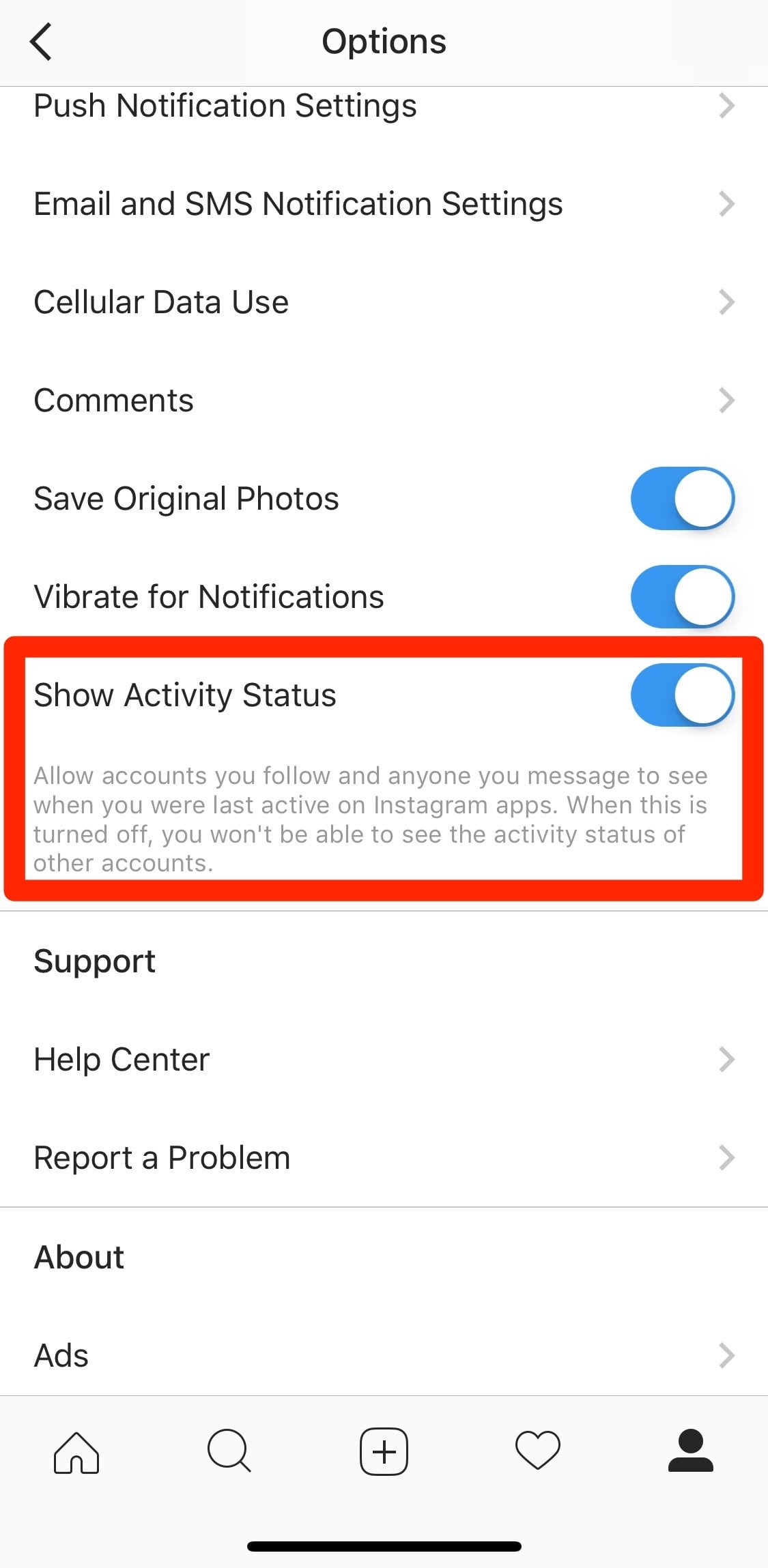 How to turn off the new feature on Instagram?