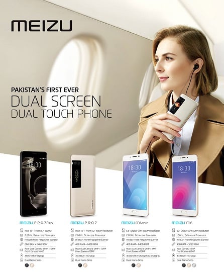 Meizu is set to launch first ever dual touch screen phones in Pakistan