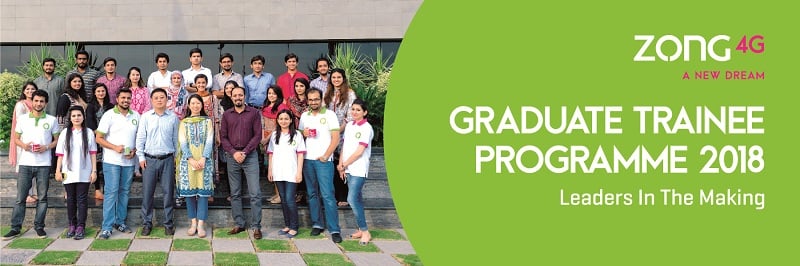 Zong 4G opens applications for Graduate Trainee Programme 2018