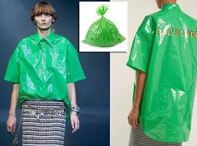 Balenciaga plastic shirt costs £650 at Selfridges