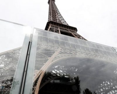Bullet proof glass panels to secure Eiffel Tower