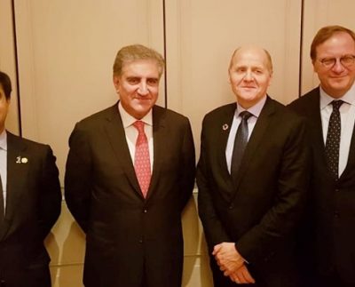 Telenor Group President & CEO Sigve Brekke meets Foreign Minister Shah Mehmood Qureshi in New York