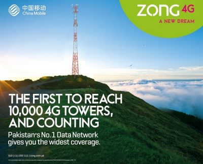 Zong 4G - The First Company to Reach 10,000 4G sites