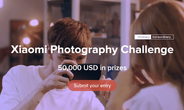 Win $50,000 with your Xiaomi MI phone camera