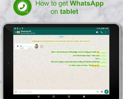 Now you can use WhatsApp on your tablet