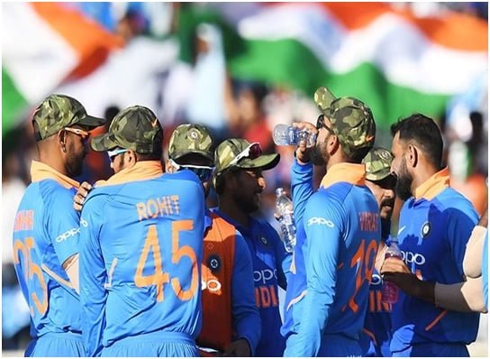 INDIAN CRICKET TEAM PAYS TRIBUTE TO INDIAN ARMY, DURING AN ODI MATCH...