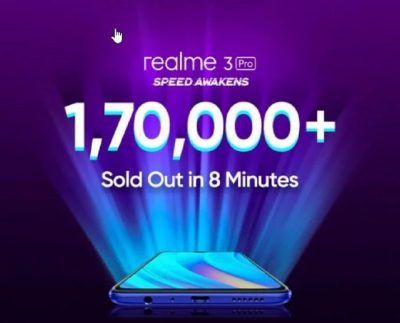 Over 170,000 Realme 3 Pro units sold in 8 minutes
