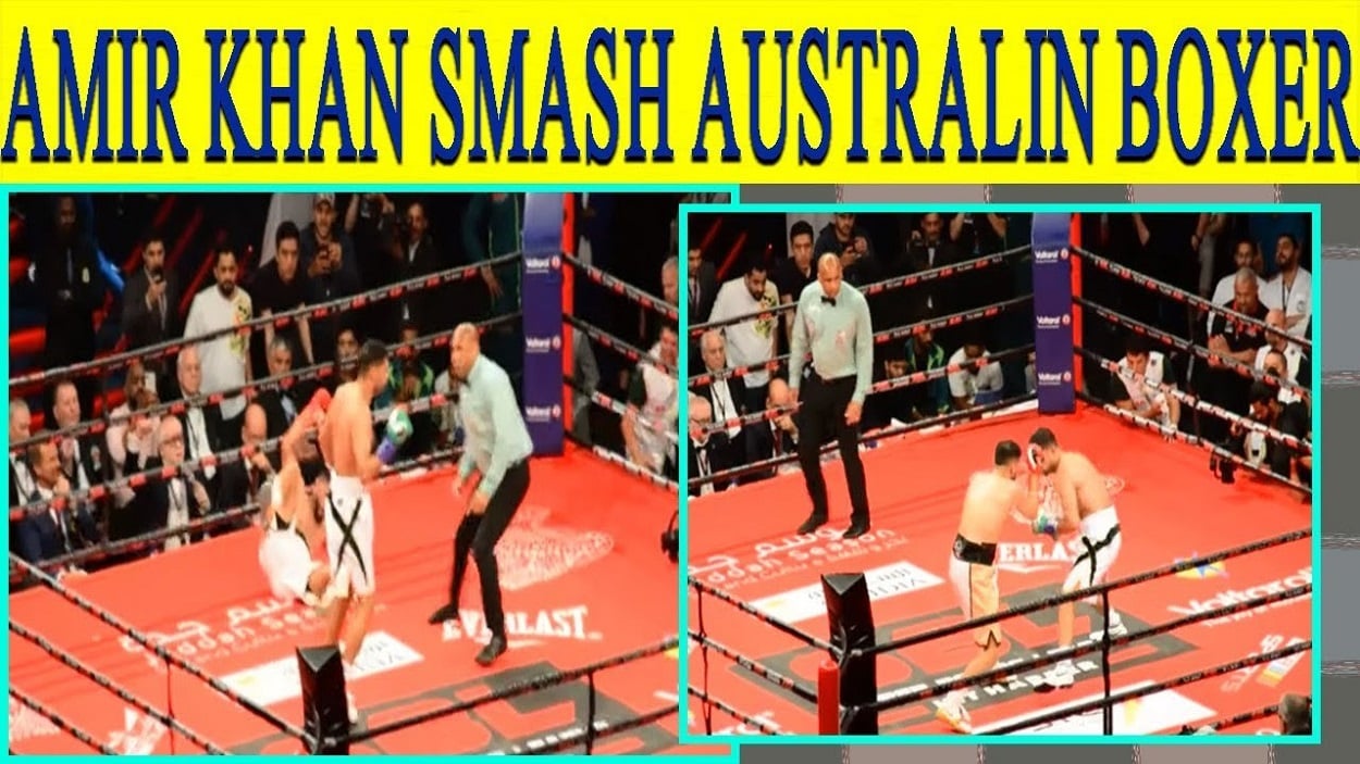 Australia’s Billy Dib knocked out by Amir Khan in Saudi Arabia’s super boxing league