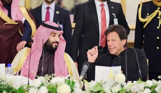 PM KHAN SHARES KASHMIR ISSUE WITH SAUDI CROWN PRINCE