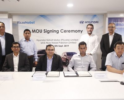 Hyundai Nishat Motorsigns MOU with AkzoNobel Pakistan