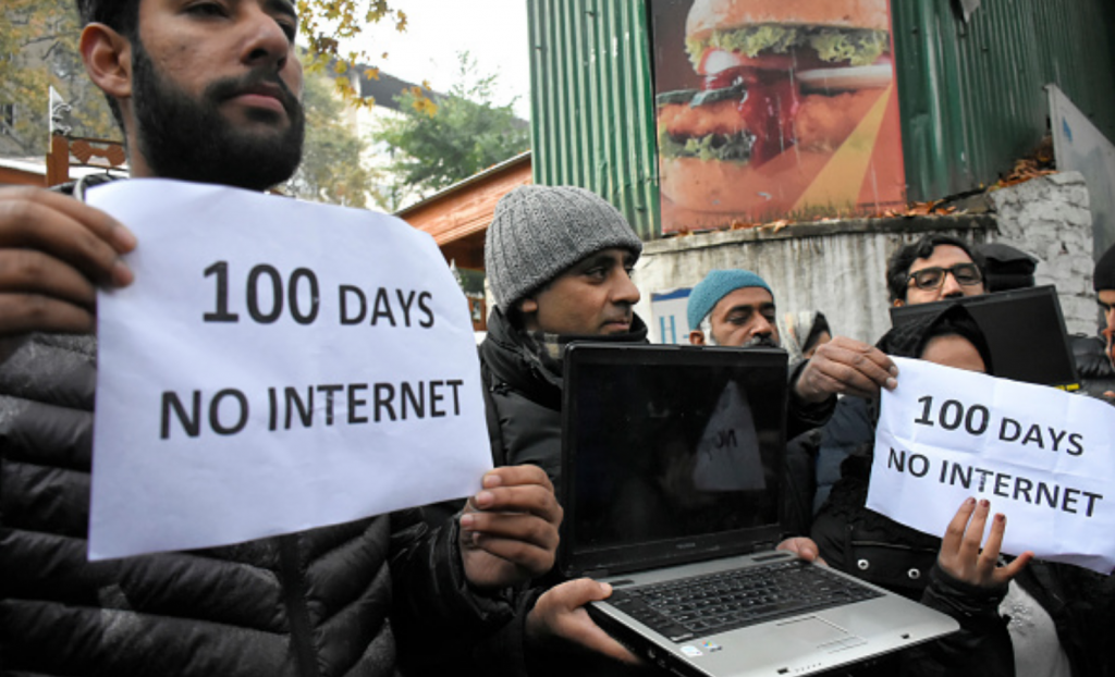 Kashmir Issue 100 days with no internet 