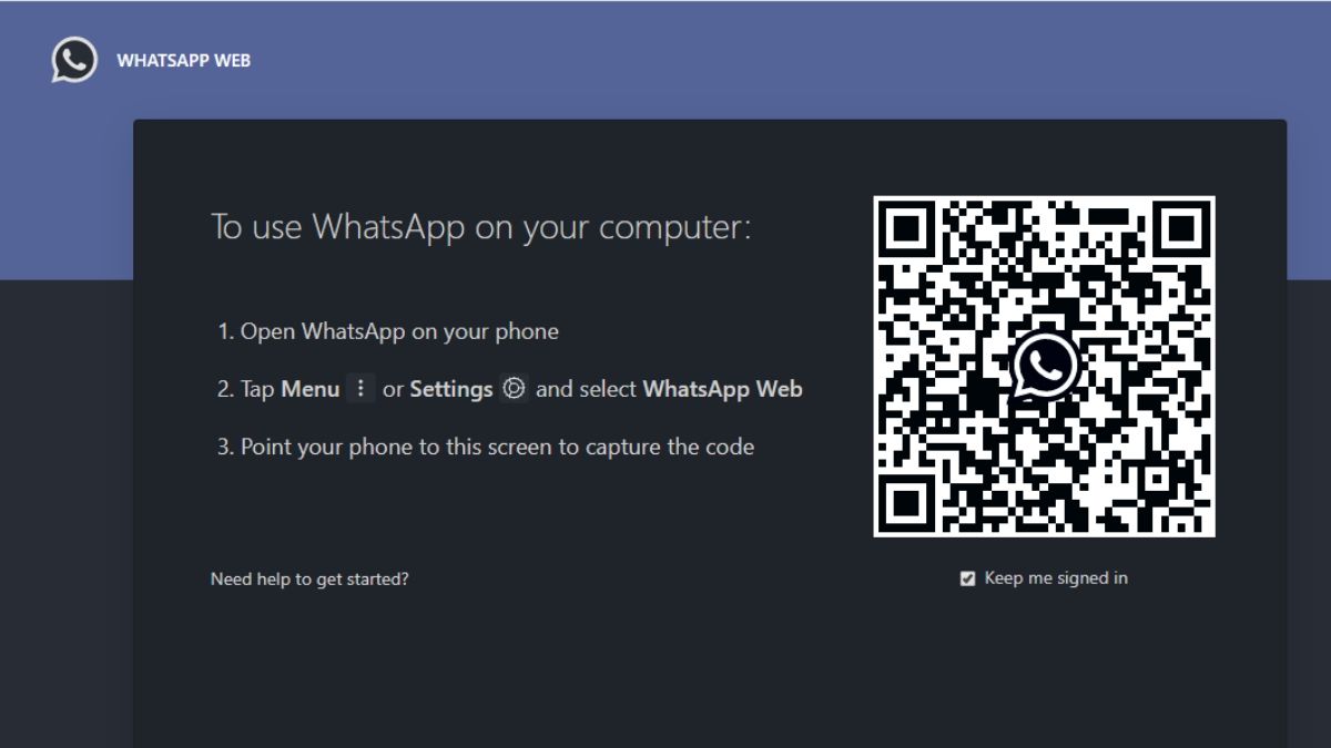 Dark mode for WhatsApp web