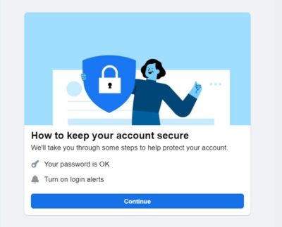 Facebook accounts security